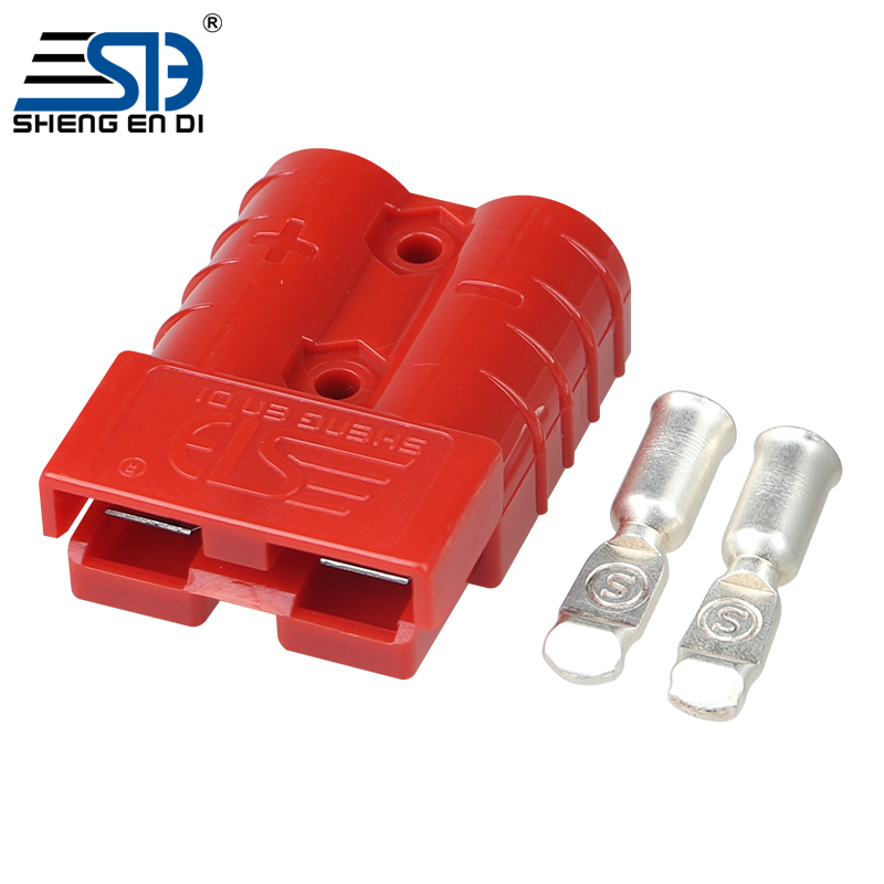 Battery connector 50A 600V red plug