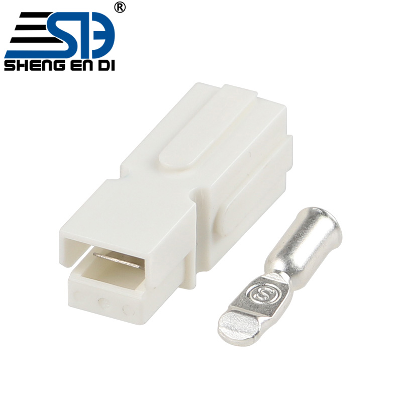 75A 600V White Single-Pole Battery Connectors